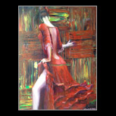 Tango Dancer, Oil on Canvas Painting