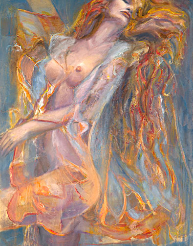 Carnival Girl II, Oil on Canvas Painting