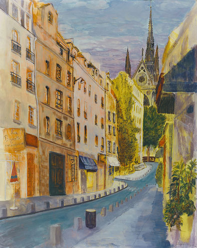 La Baquette Paris, Watercolor Painting