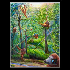 Monkeys in the Rainforest – Oil Painting