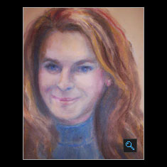 Self Portrait From Photo, Pastel Painting 