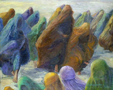 Taliban, Oil on Canvas Painting